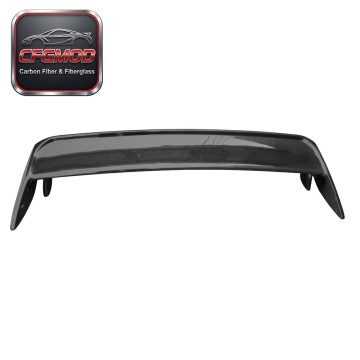 Black Rear Spoiler Carbon Fiber with 3k Twill Weave for 1989-1994 R32 GTR GTS OEM Style Perfect Fit