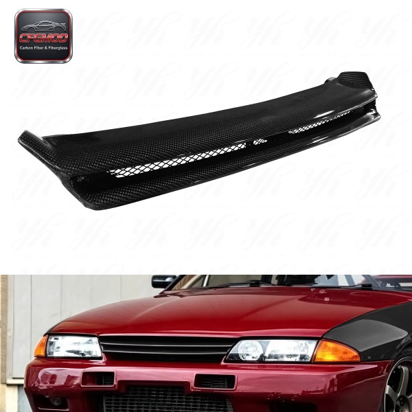 Black CF Front Grill for Skyline R32 GTR OEM GTR Style Carbon Fiber with 100% Fitment and by cfgmod