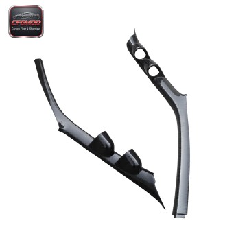 Carbon Fiber Skyline R33 GTS/GTR A-Pillar Twin Gauge Pod RHD CF Black for Retrofit/Upgrade