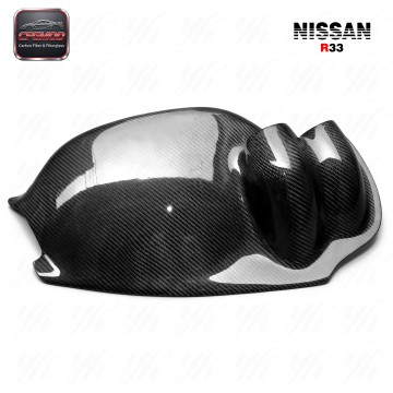 Carbon Fiber Skyline R33 GTR GTS Dash Twin Gauge Pod CF Black