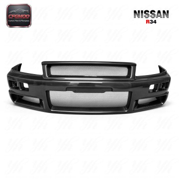 Completely Upgraded and Modified for Skyline R34 GTR Carbon Fiber Front Bumper