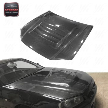 Carbon Fiber Skyline R34 GTR NI Style Hood CF