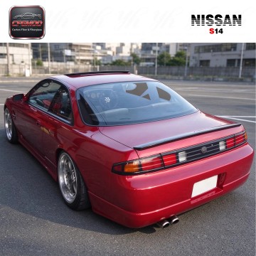 For S14 Slivia S14A Carbon Fiber Origin Trunk Lip Spoiler(or FRP)