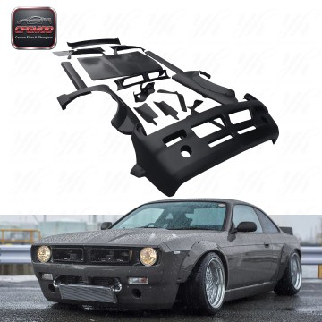 Rocket Bunny Carbon Fiber Glass Fiber Finish Body Kit Bumper Fender Spoiler for S14 (1993-1999) Black High Quality Easy