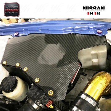 Carbon Fiber Black Air Box Air Filter Cover for Nissan 240SX S14 (1993-1999) Full Set