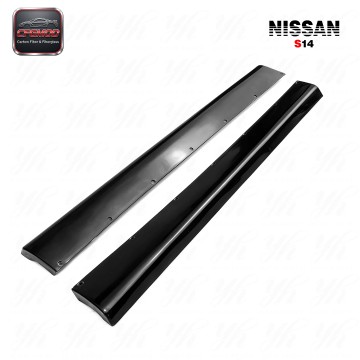 For S14 Zenki S14A Kouki Rocket Bunny V2 Side Skirt Glass Fiber FRP