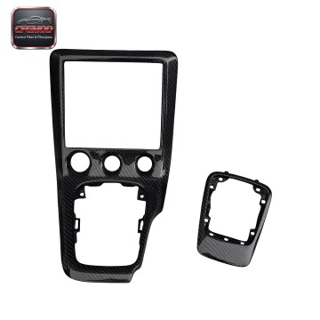 200SX 240SX S15 Silvia RHD Black Carbon Fiber High Glossy Finish Radio Gear Surround Console Replacement