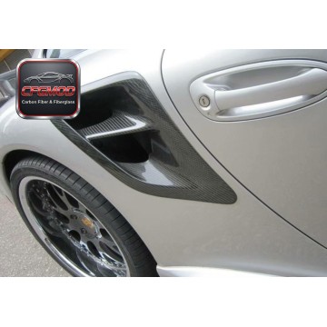 Carbon Fiber Rear Fender Vents Air Intakes for Porsche 911 Turbo Turbos 997 Side Quarter Panel Vents Tuning Parts