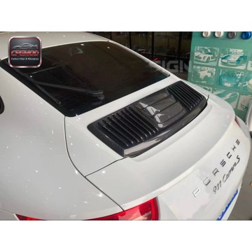 Carbon Fiber Rear Engine Grille Cover for Porsche 911 Turbo Turbos Rear Decklid Bonnet Tuning Parts