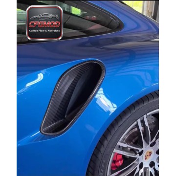 ED Style Carbon Fiber Rear Fender Vents Air Intakes for Porsche 911 991.2 Turbo TurboS Side Quarter Panel Vents Tuning Parts