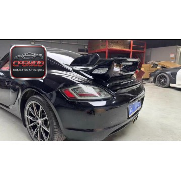 GT3 Style Carbon Fiber Rear Wing Spoiler for Porsche 987 Boxster Cayman Trunk Lip Tuning Parts