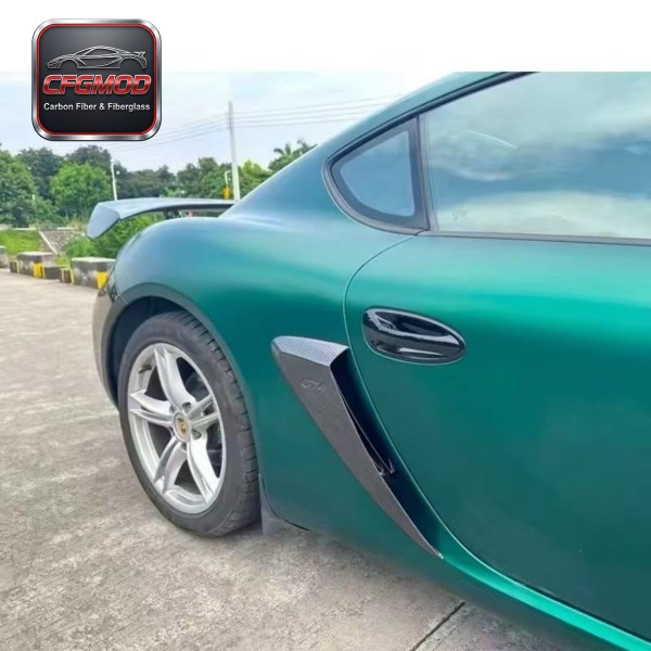 GT4 Style Carbon Fiber Rear Side Vents Air Intakes for Porsche 987 Boxster Cayman Side Quarter Panel Tuning Parts GT4 Style Carbon Fiber Rear Side Vents Air Intakes for Porsche 987 Boxster Cayman Side Quarter Panel Tuning Parts