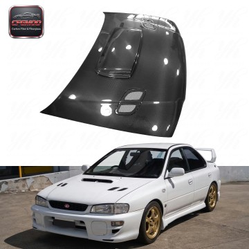 CF Bonnet Hood with Vents for Carbon Fiber 1998-2000 Impreza WRX 6th GC8 STI