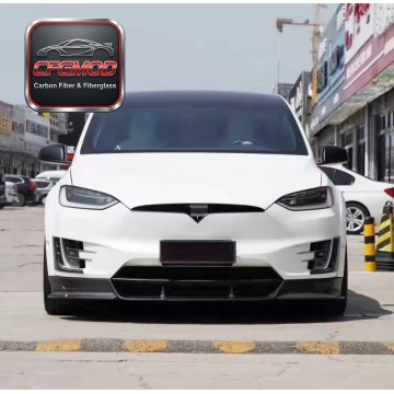 TOP Style Carbon Fiber Wide Body Kit Front Lip Fender Flares Rear Diffuser for Tesla Model X
