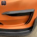 Real Carbon Fiber Front Bumper Canards Air Vents for 2018-2021 Tesla Model 3