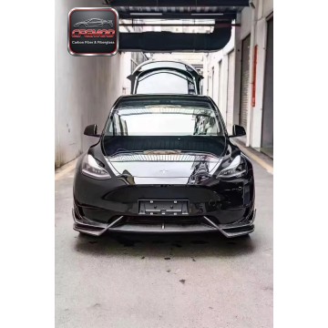 Dry Carbon Fiber Front Chin Spoiler Lip Body Kit for Tesla Model 3 Exterior Accessories