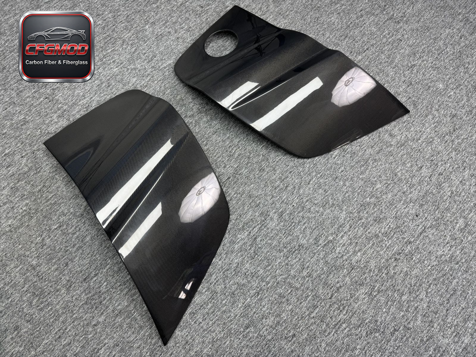 For Audi R8 2010-2015 Carbon Fiber Side Blade Door Panels Rear Side Panel Replacement — 6