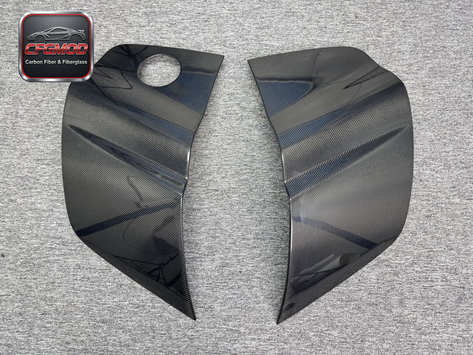 For Audi R8 2010-2015 Carbon Fiber Side Blade Door Panels Rear Side Panel Replacement — 7