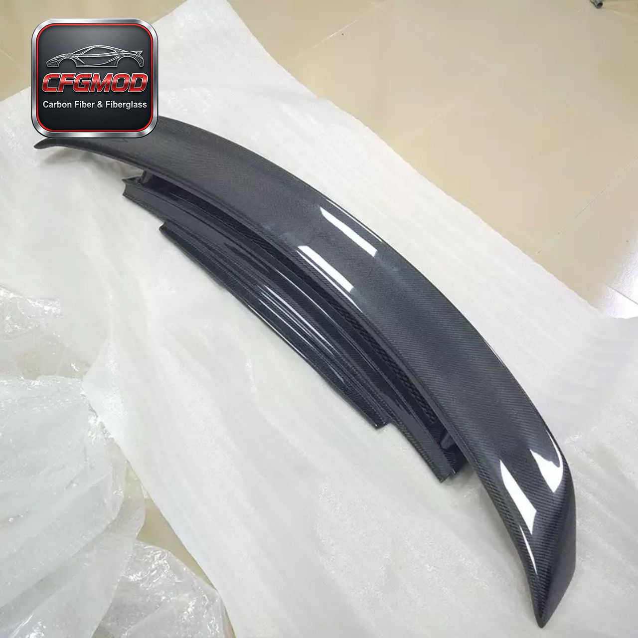 For Audi R8 2010-2015 V8 V10 Carbon Fiber Double Deck GT Style Rear Wing Spoiler — 7