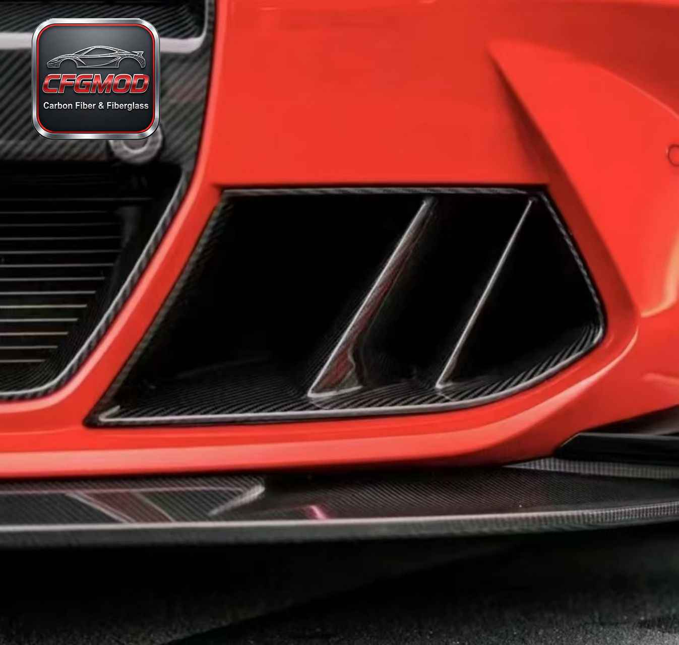 Dry Carbon Fiber R44 Design Front Fog Lamp Grille Trim for BMW 2020+ M3 M4 G80 G82 Modification Accessories — 2