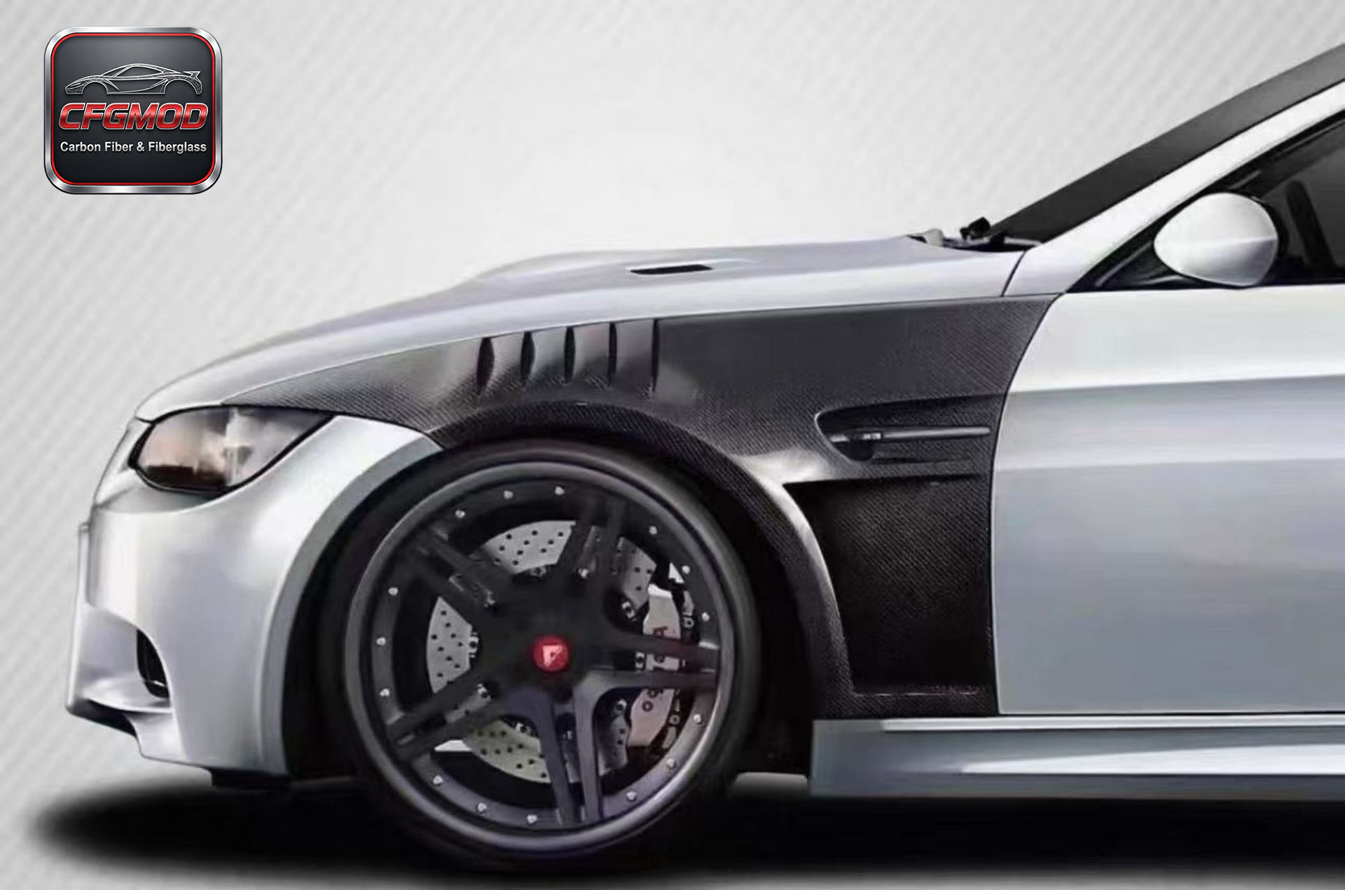 2005-2013 BMW M3 E92 E93 GT4 Style Carbon Fiber Front Fender Panels — 1