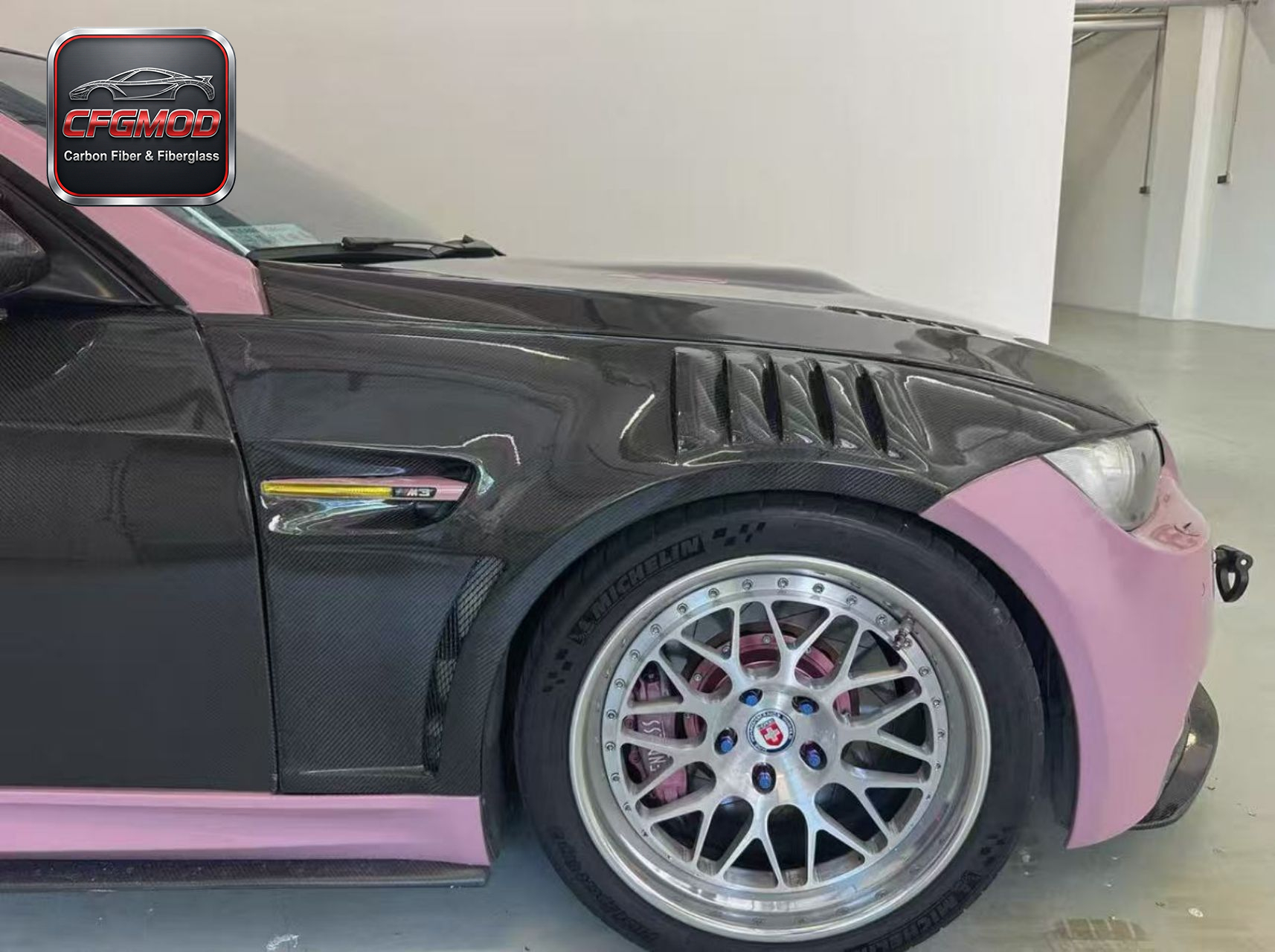 2005-2013 BMW M3 E92 E93 GT4 Style Carbon Fiber Front Fender Panels — 5