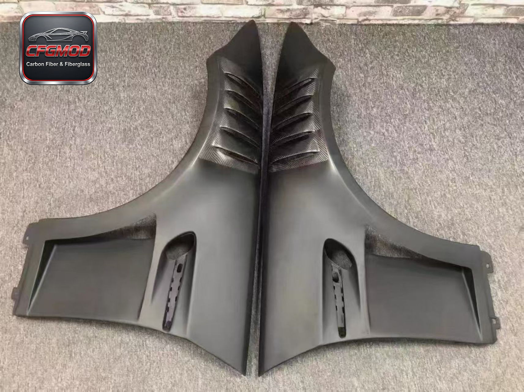 2005-2013 BMW M3 E92 E93 GT4 Style Carbon Fiber Front Fender Panels — 8
