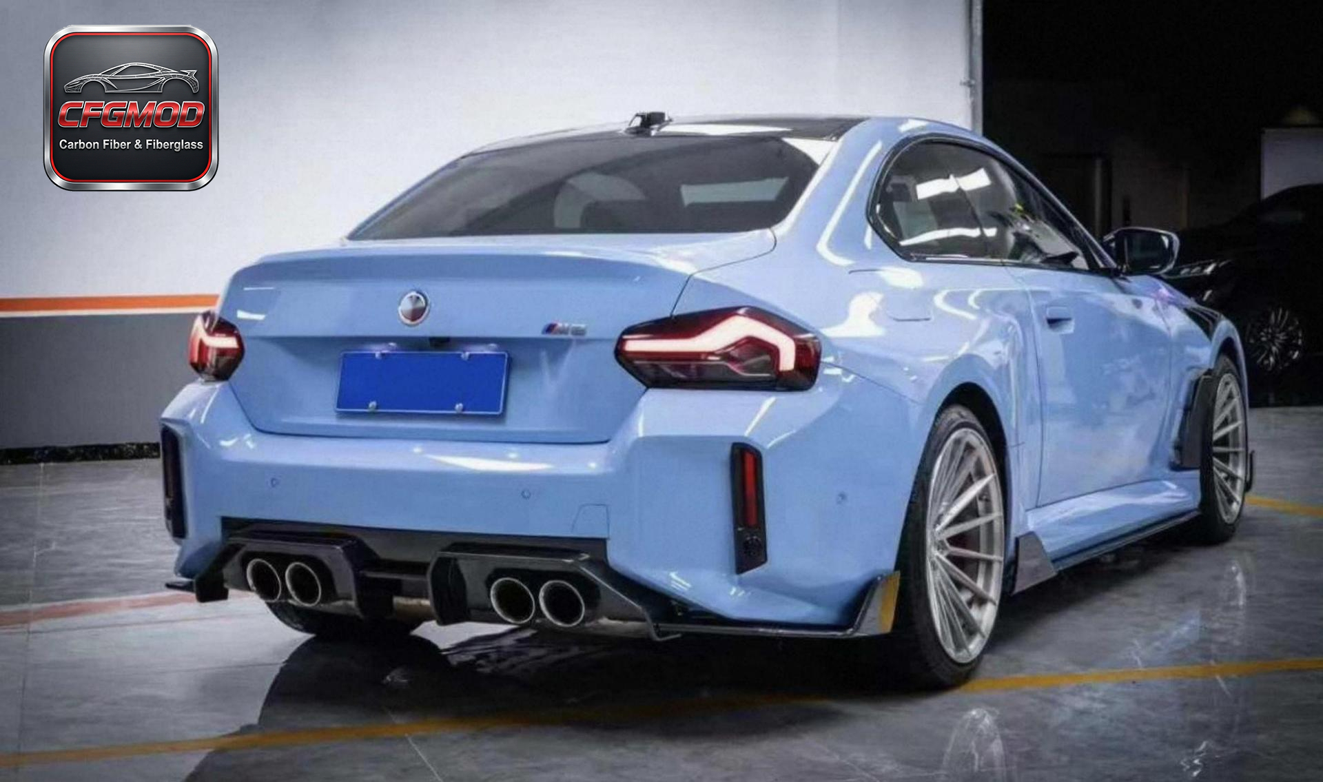 2022+ BMW M2 G87 AR Style Dry Carbon Fiber Rear Lip Diffuser — 2