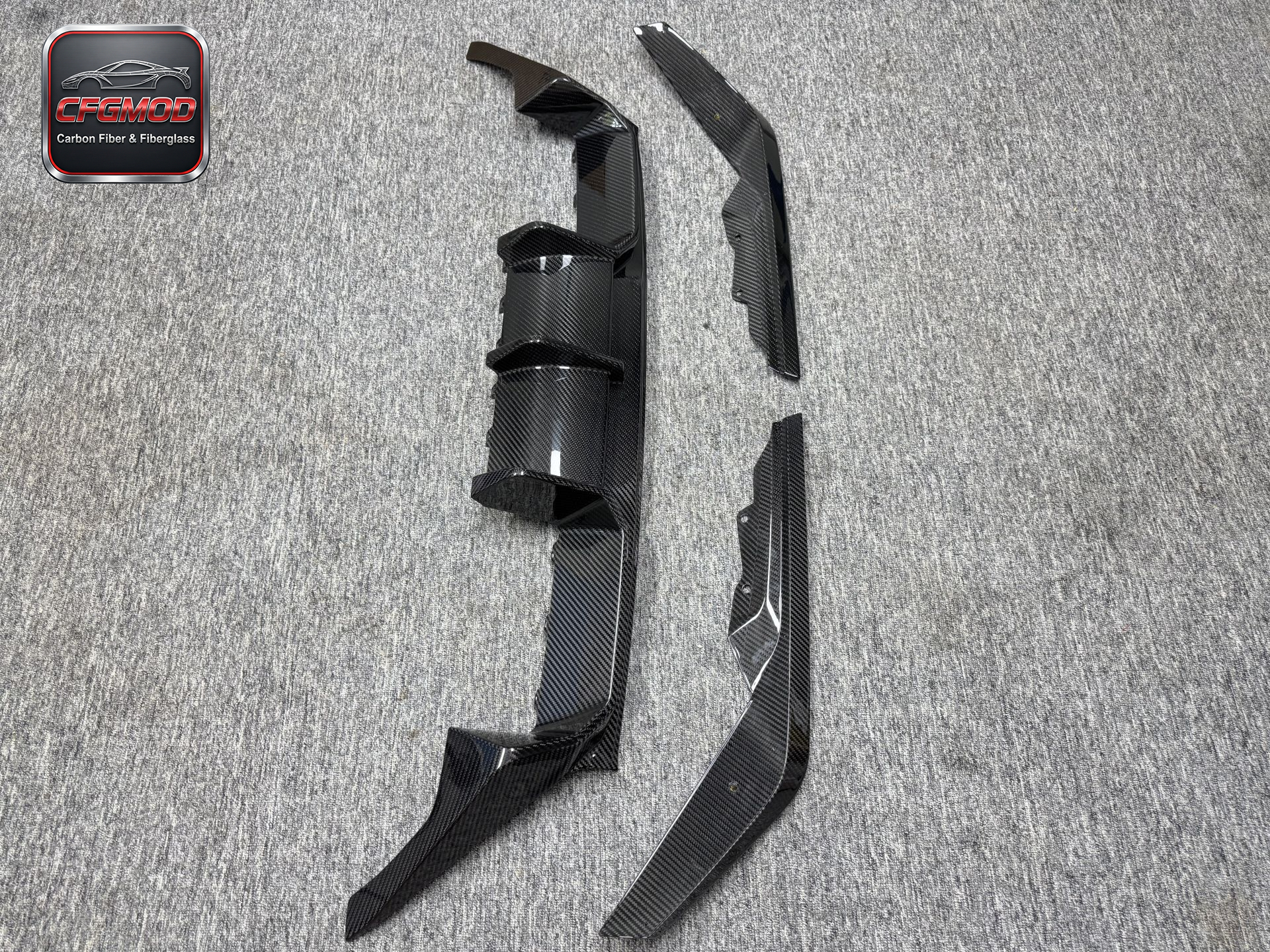 2022+ BMW M2 G87 TRE Style Dry Carbon Fiber Rear Diffuser Lip Side Winglets — 10
