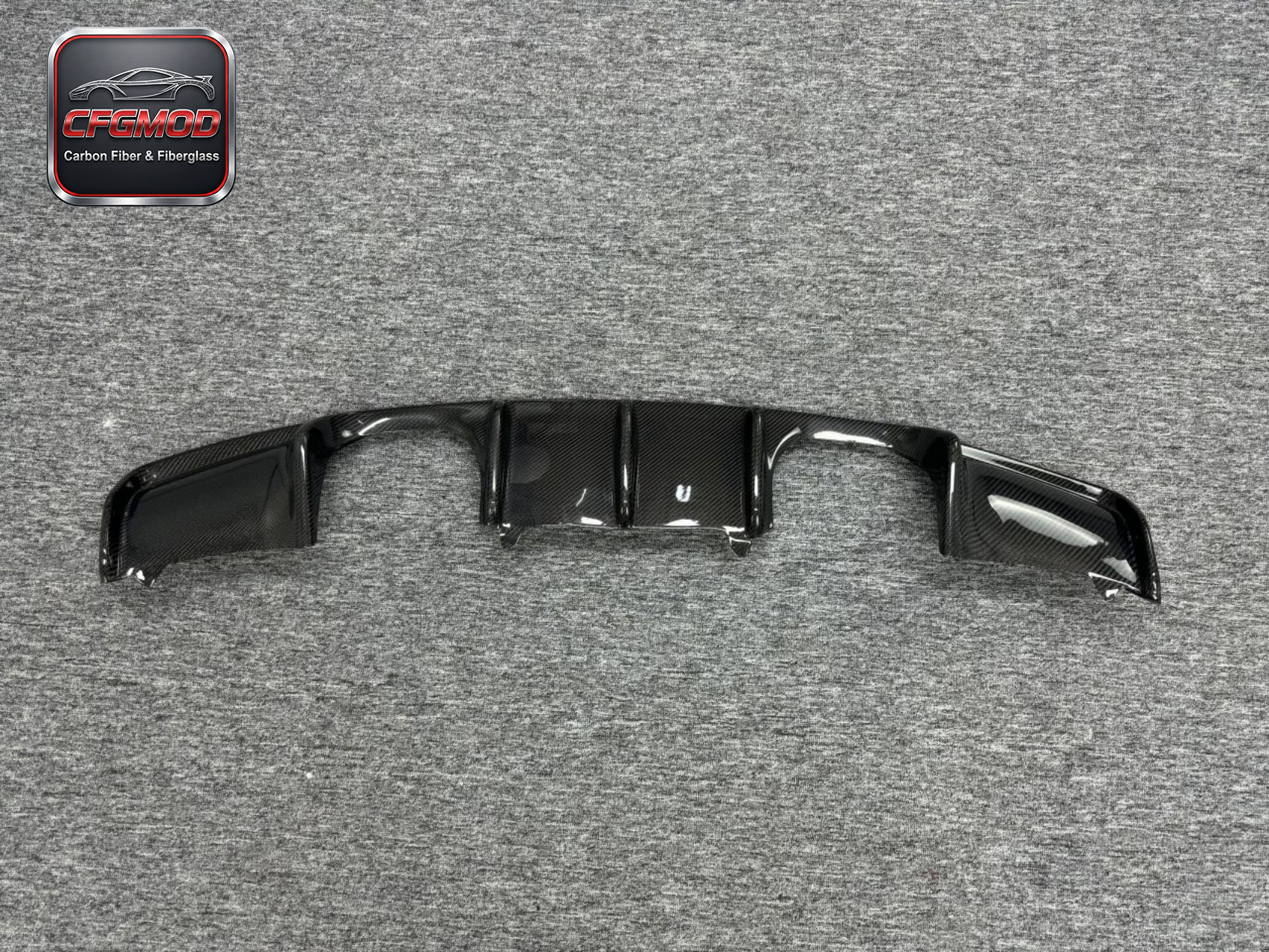 2005-2013 BMW M3 E92 E93 V Style Carbon Fiber Rear Lip Diffuser Undertray — 2