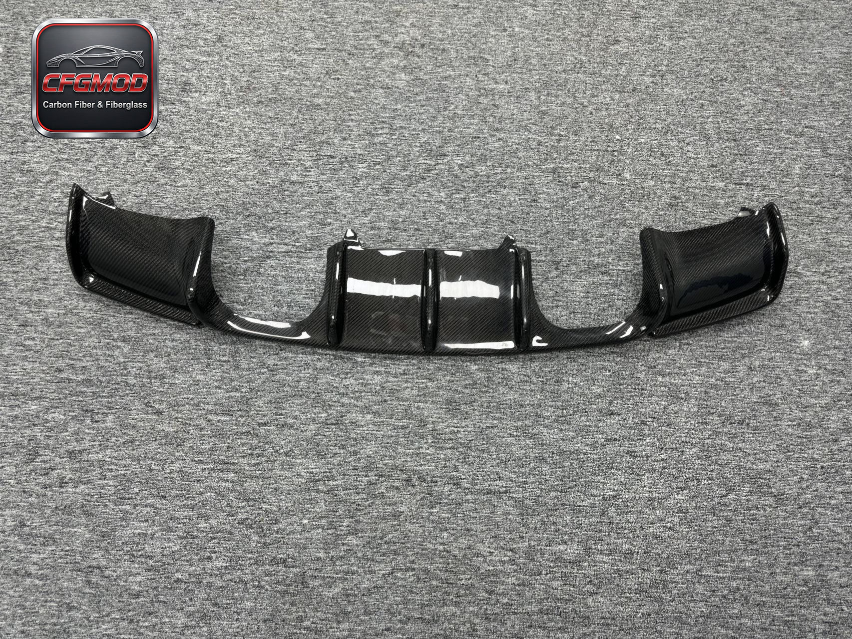 2005-2013 BMW M3 E92 E93 V Style Carbon Fiber Rear Lip Diffuser Undertray — 3