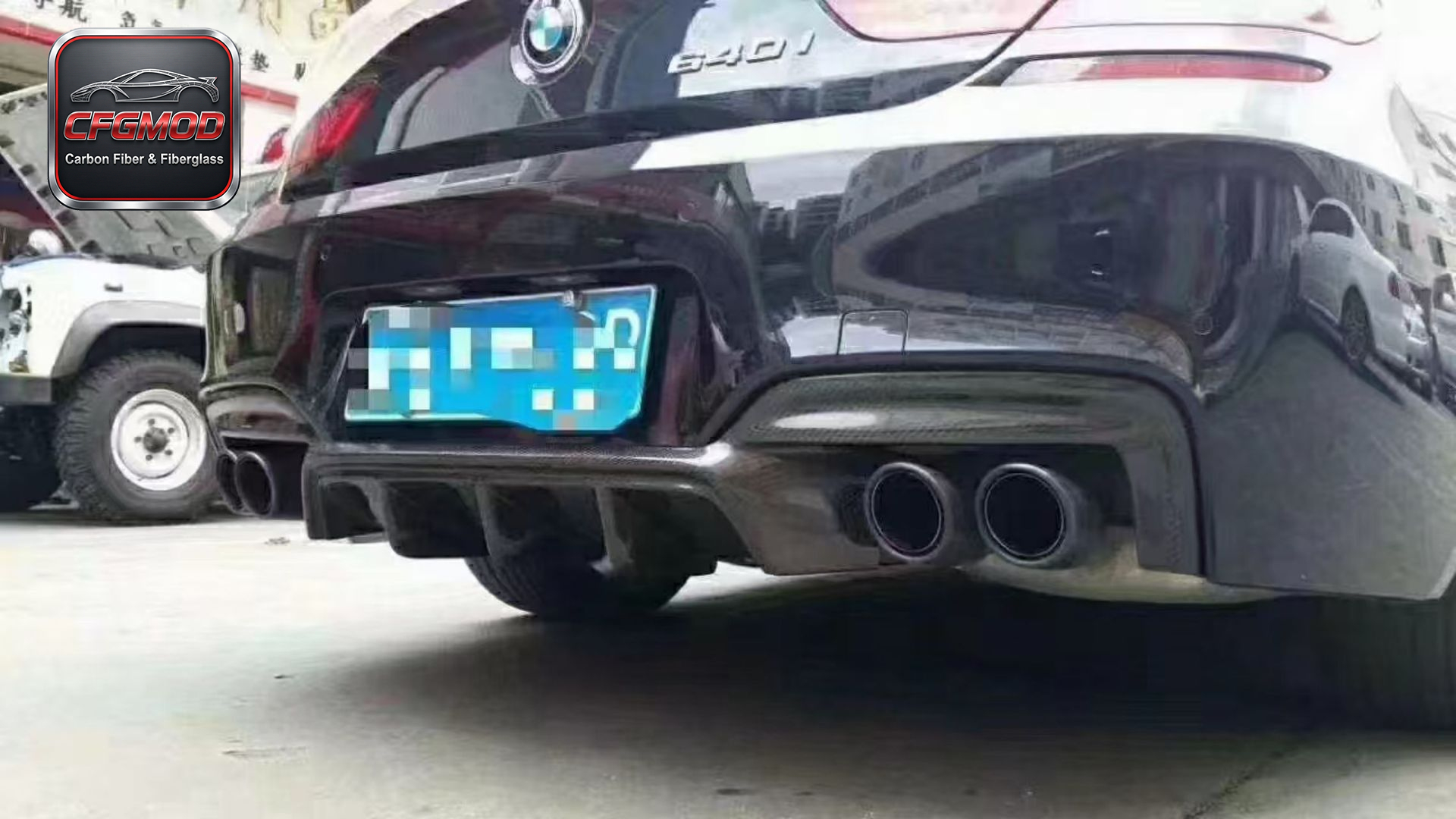 BMW 6 Series M6 F06 F12 F13 MP Style Carbon Fiber Rear Lip Diffuser — 2
