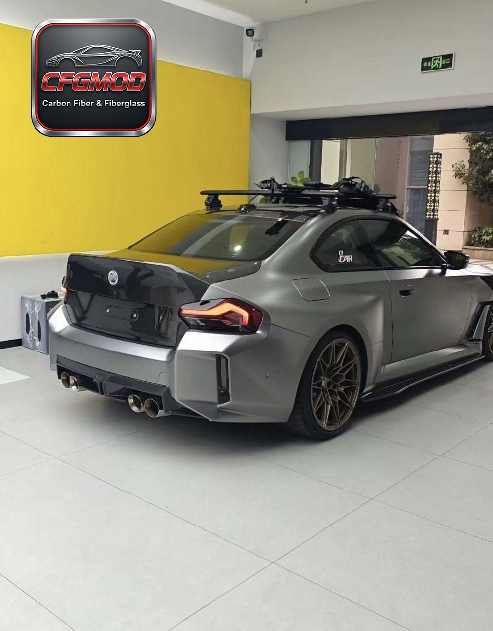 2020+ BMW M2 G87 CS Style Dry Carbon Fiber Rear Lip Diffuser — 3