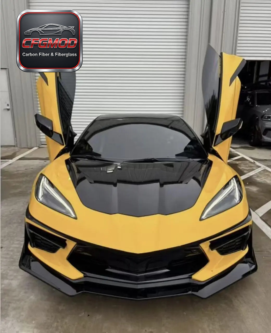CS-Style Dry Carbon Front Bumper Blade for Chevy Corvette C8 2020-2024+ — 2