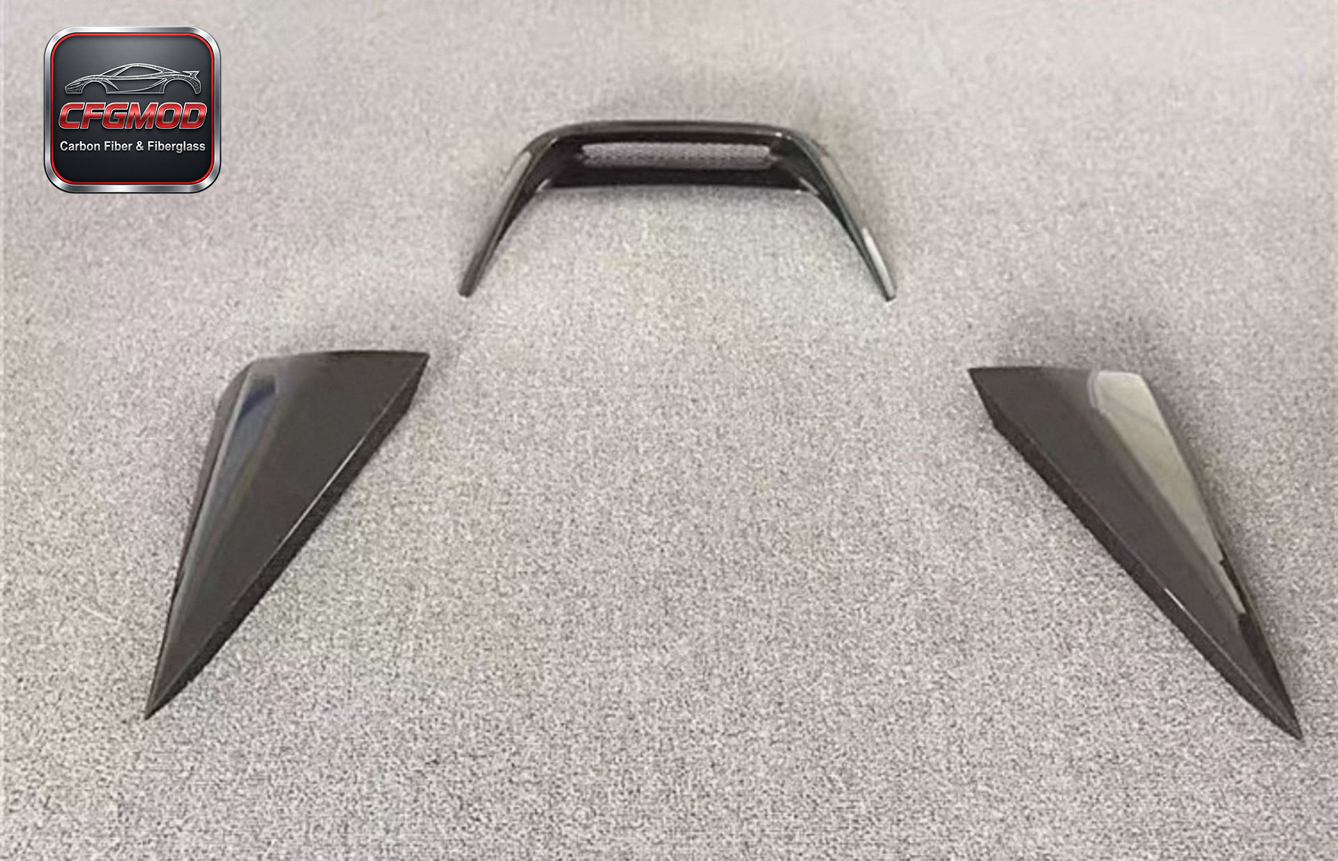 For Ferrari F12 Berlinetta 2012-2017 DMC Style Carbon Fiber Hood Vent Insert Trim — 8