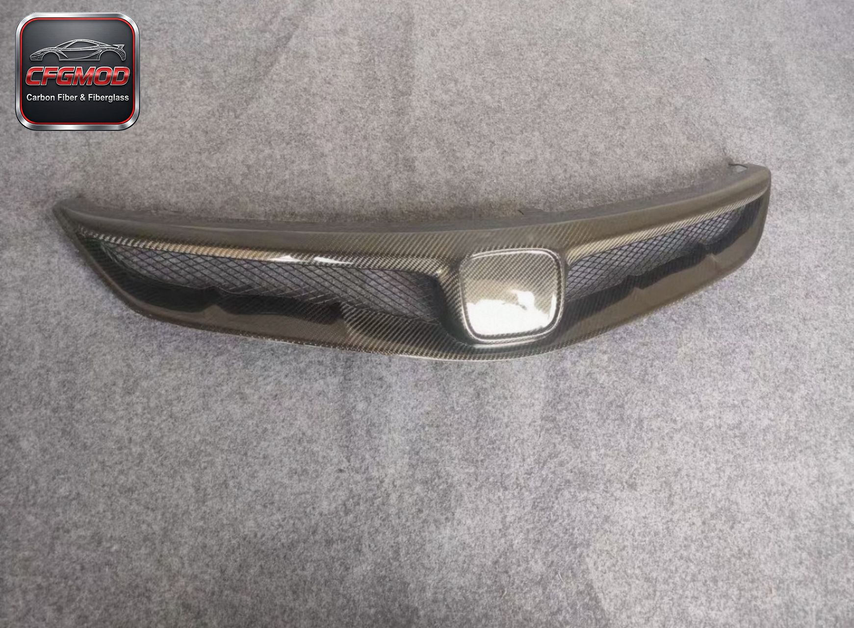 Type-R Style Carbon Fiber Front Grille for Honda Civic FD2 2005-2012 Radiator Mesh Grill Tuning Parts — 6