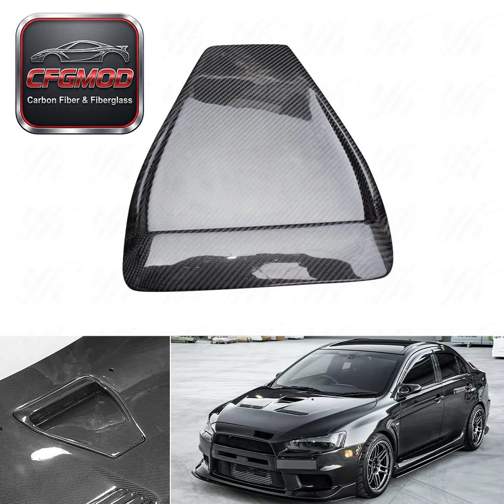 For EVO 10 Carbon Fiber Hood Scoop Type 1 — 2