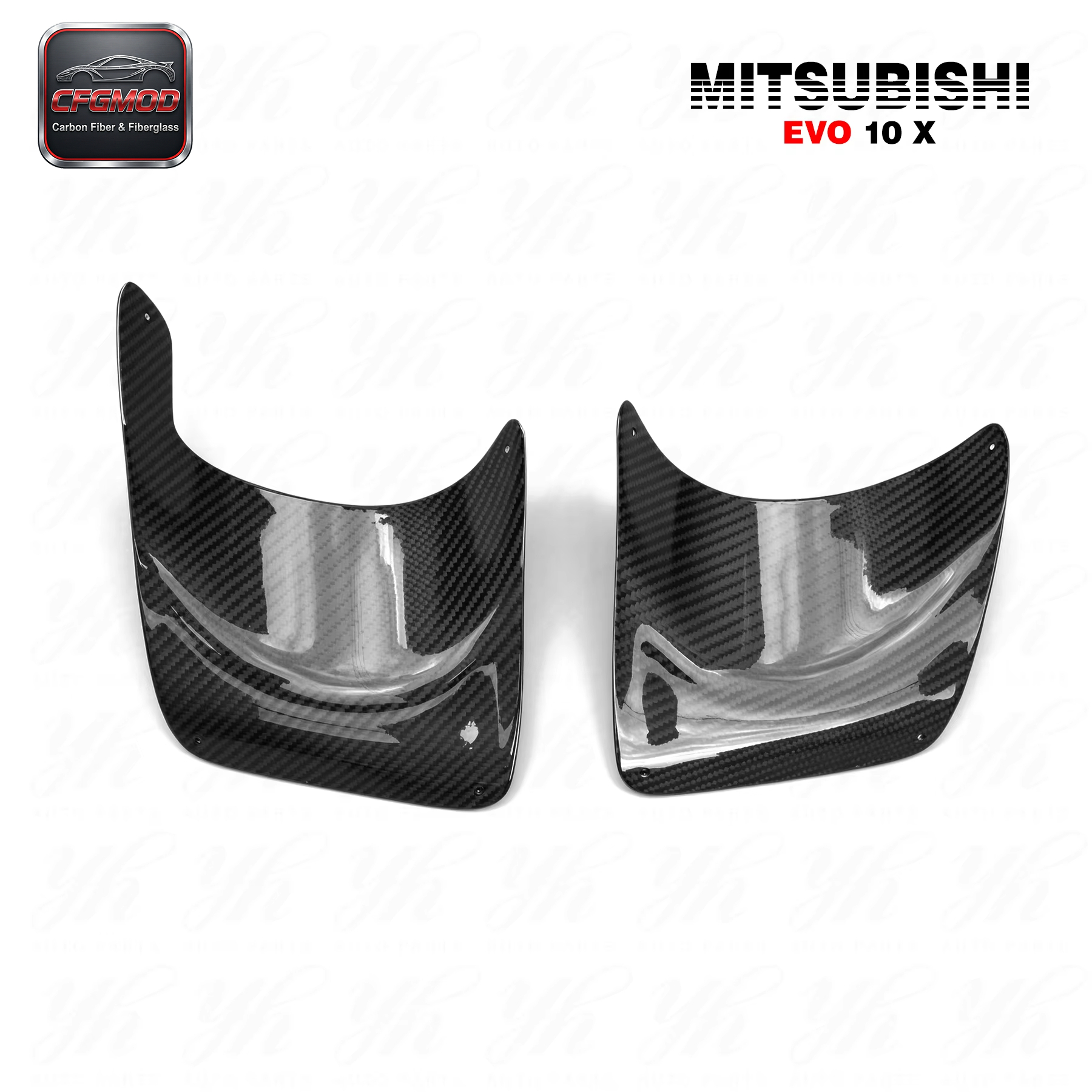 FOR EVO 10 OEM RB EXHAUST HEATSHIELD CARBON FIBER — 2