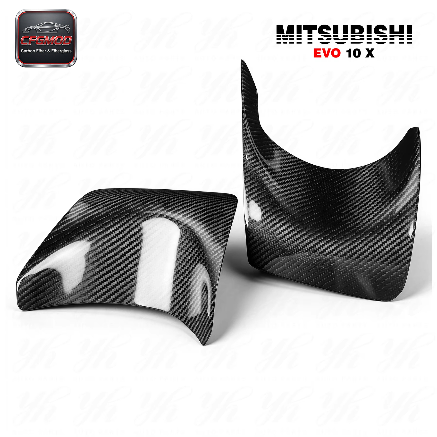 FOR EVO 10 OEM RB EXHAUST HEATSHIELD CARBON FIBER — 3