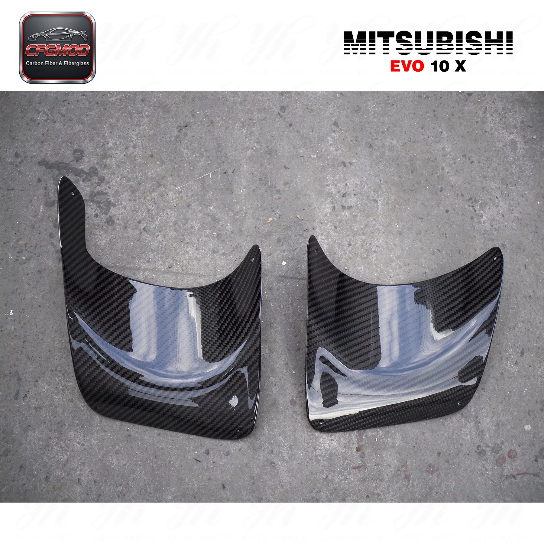 FOR EVO 10 OEM RB EXHAUST HEATSHIELD CARBON FIBER — 8