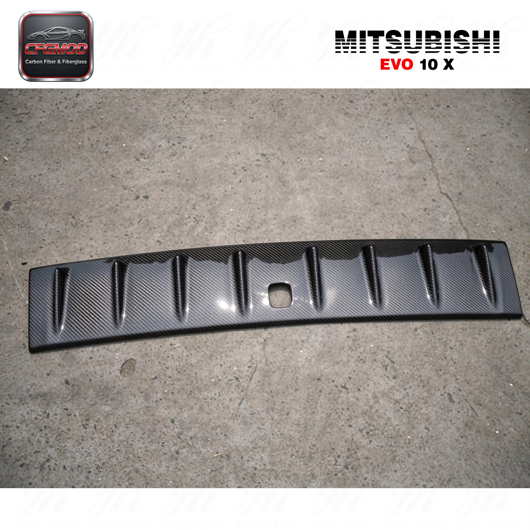 Black Carbon Vortex Generator Roof Wing Rear Spoiler for Mitsubishi Lancer EVO 10 08-09 CZ4A — 6