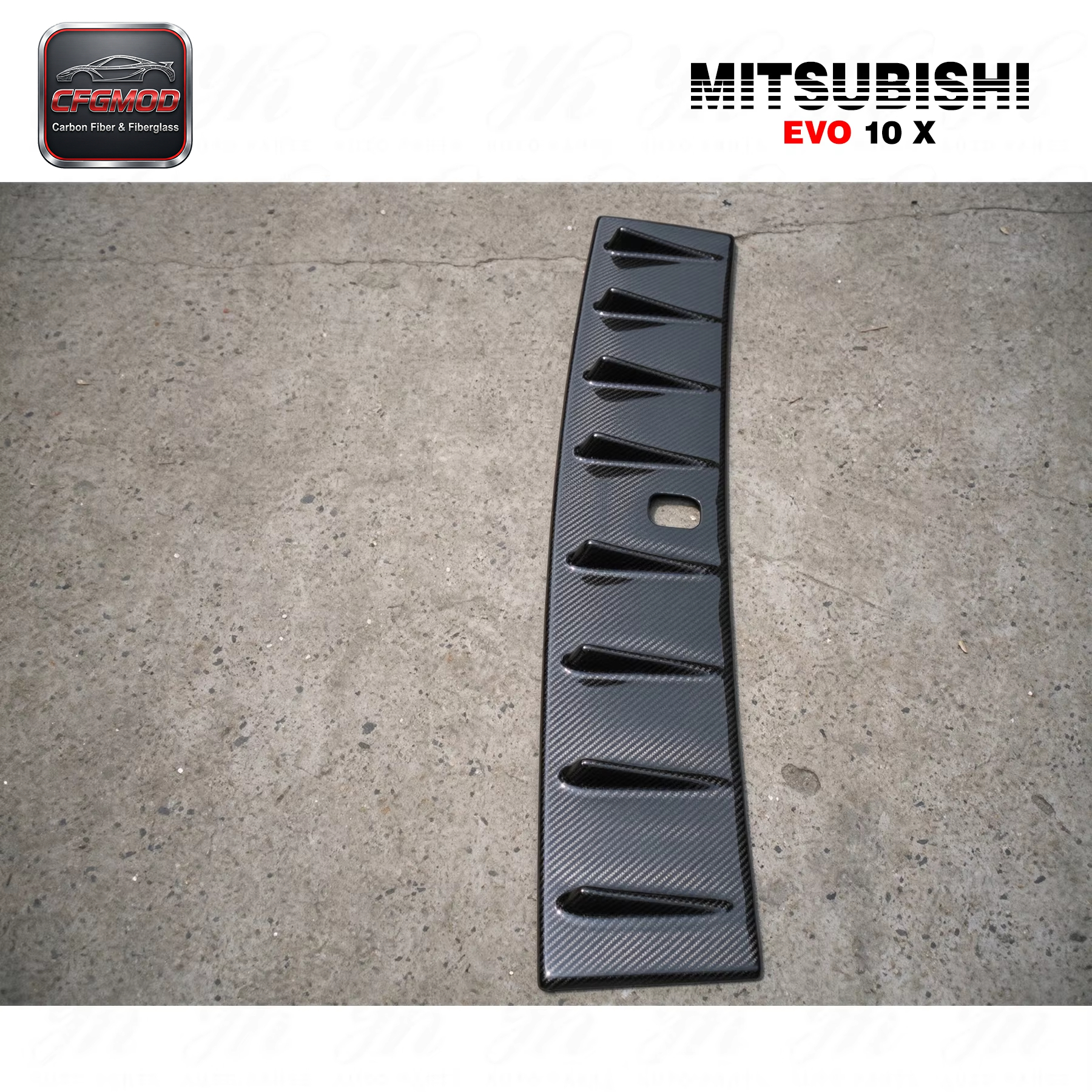 Black Carbon Vortex Generator Roof Wing Rear Spoiler for Mitsubishi Lancer EVO 10 08-09 CZ4A — 7