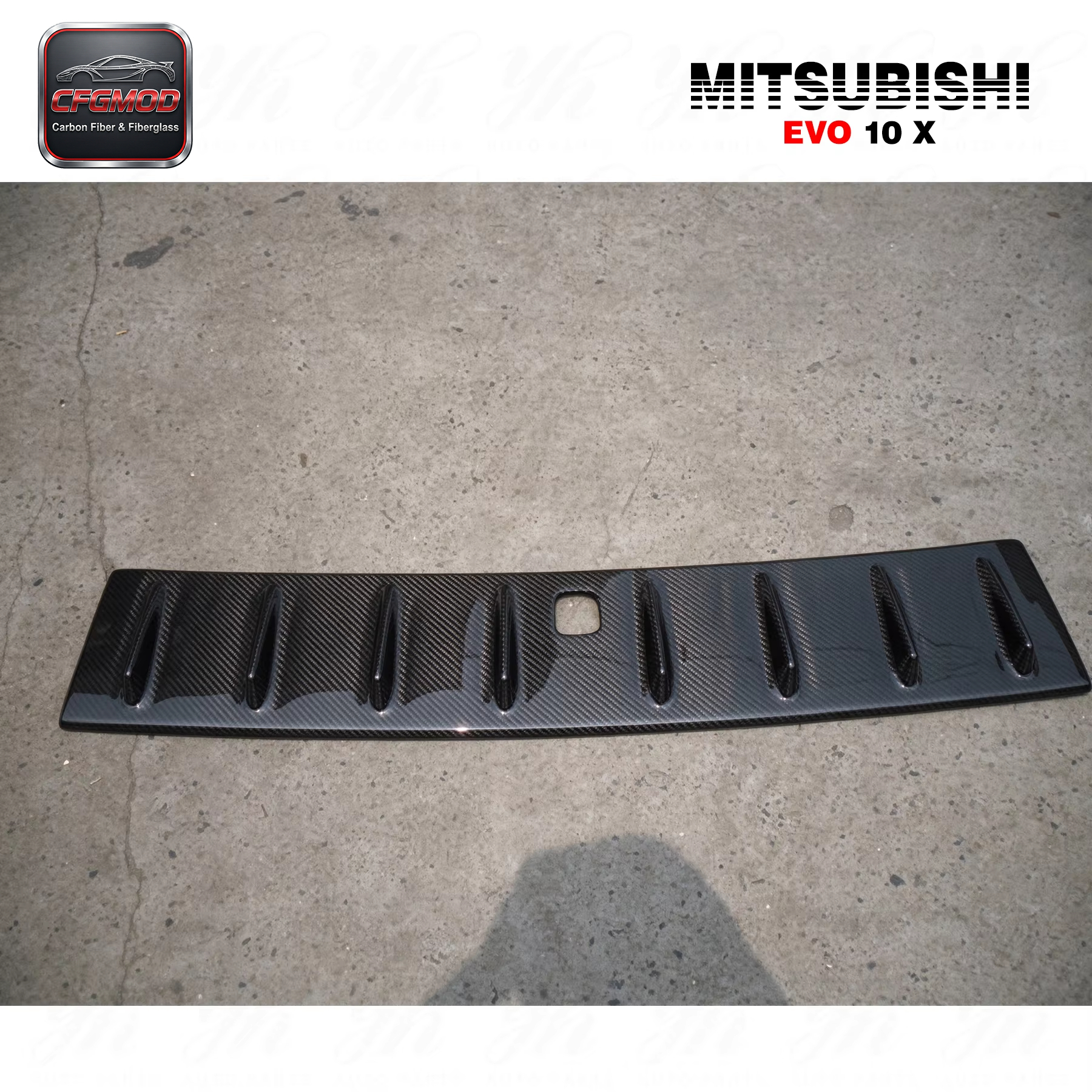 Black Carbon Vortex Generator Roof Wing Rear Spoiler for Mitsubishi Lancer EVO 10 08-09 CZ4A — 8