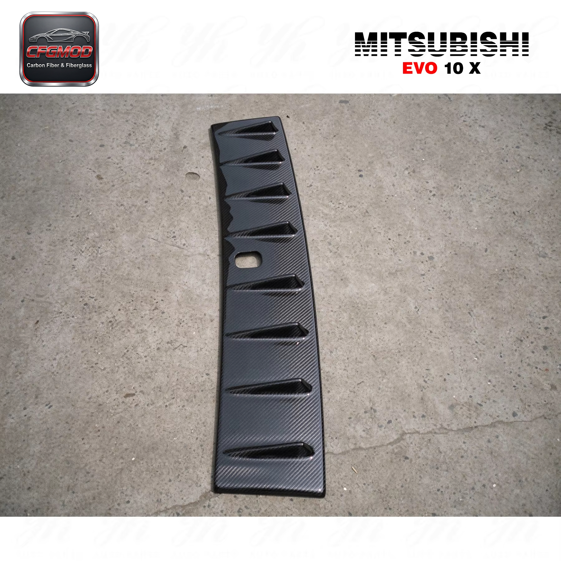 Black Carbon Vortex Generator Roof Wing Rear Spoiler for Mitsubishi Lancer EVO 10 08-09 CZ4A — 9