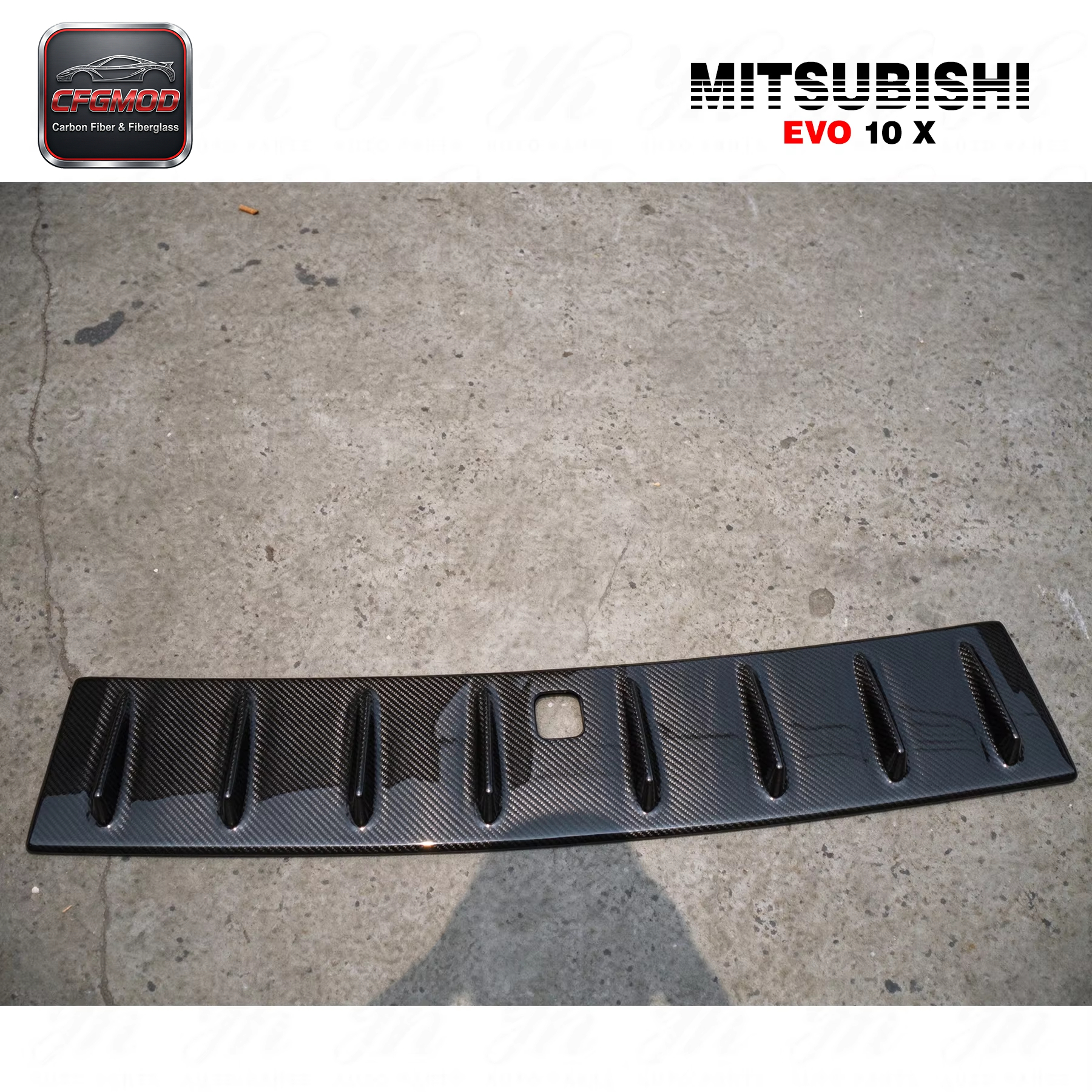 Black Carbon Vortex Generator Roof Wing Rear Spoiler for Mitsubishi Lancer EVO 10 08-09 CZ4A — 10