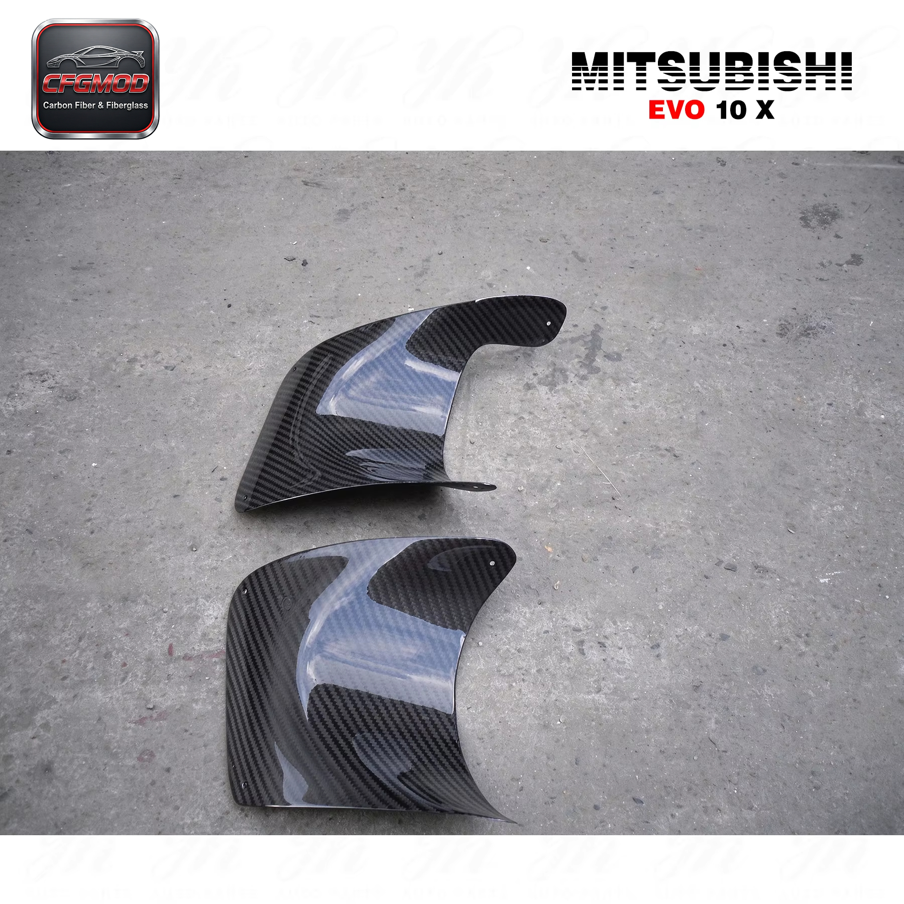 Auto Bodykit CF Carbon Fiber Rear Bumper Exhaust Heatshield for 08-12 Lancer Evolution X EVO 10 — 7
