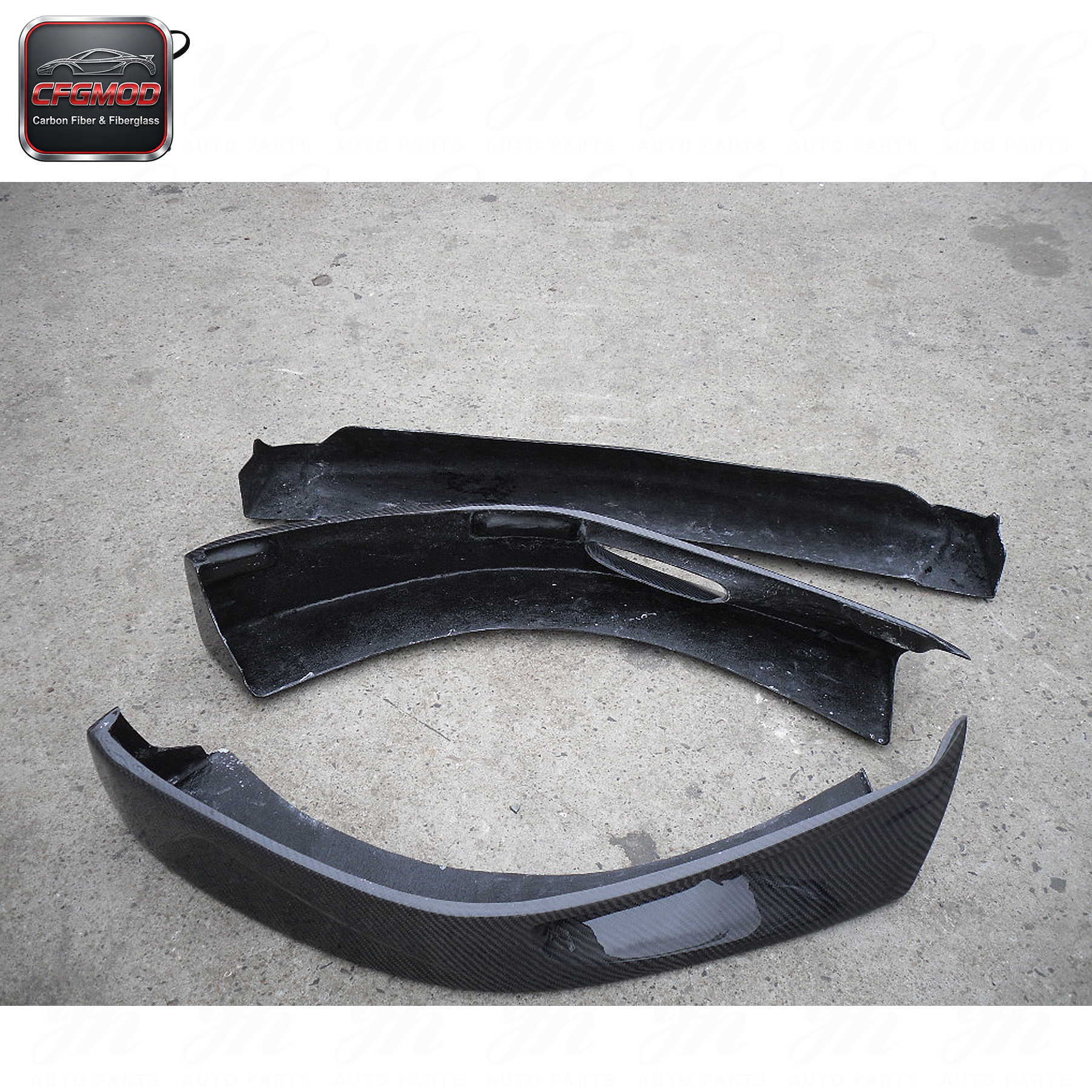 For Car Front Lip (3pcs) for Evolution Evo 6 Limited Edition Extreme Style Carbon Fiber and Glass Fiber — 5