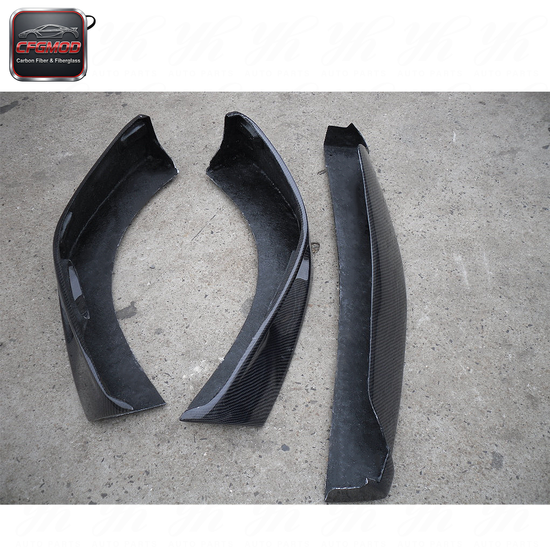 For Car Front Lip (3pcs) for Evolution Evo 6 Limited Edition Extreme Style Carbon Fiber and Glass Fiber — 6