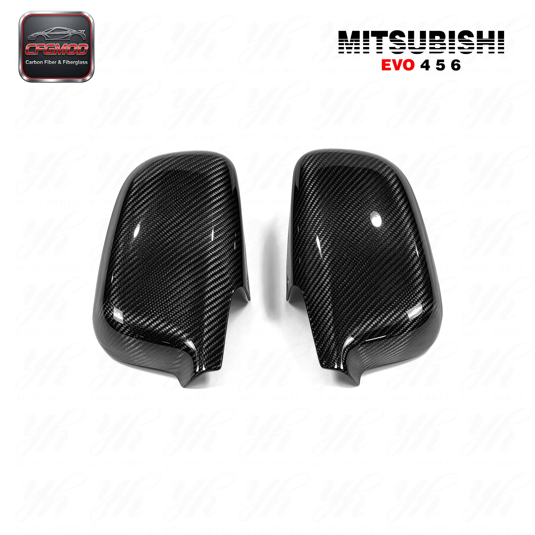 Auto Accessories Bodykit for CF Evolution EVO 4 5 6 Mirror Cover Replacement Frame Carbon Fiber — 4