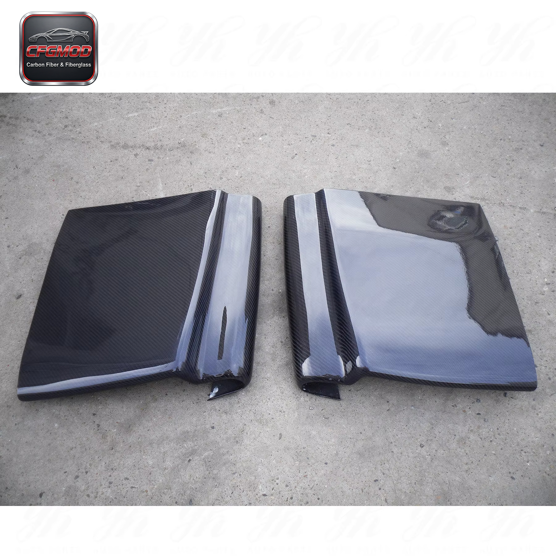 For CF Universal Rear Bumper Side Diffuser (Fit All Models for EVO & Subaru) Carbon Fiber — 5